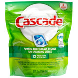 Cascade Dishwasher Detergent ActionPacs Fresh Scent 12ct