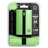 External Power Bank Green 6600 MAH