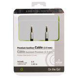 Mental Beats Black Premium Auxiliary Cable 6 ft