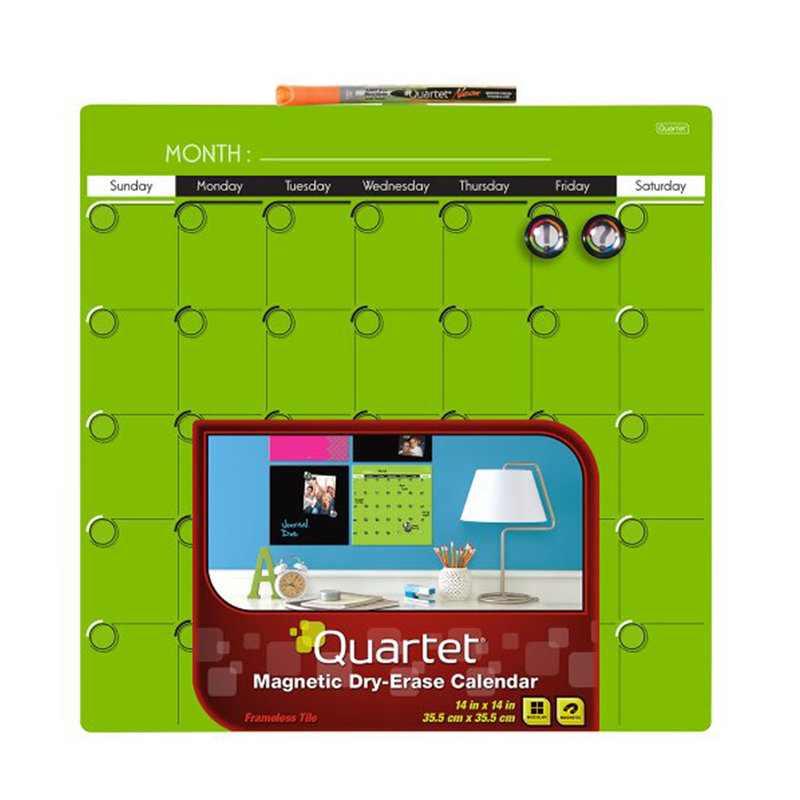 Quartet 14x14 Calendar Board Green