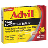 Advil Sinus Congestion & Pain Tablets 10ct