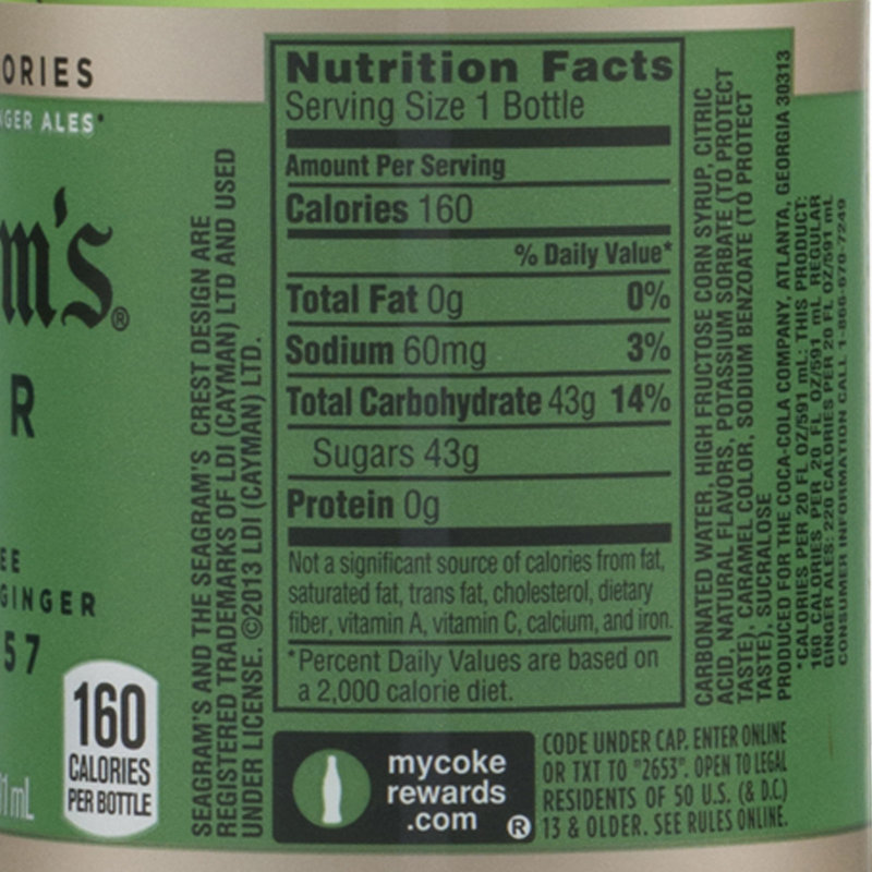 Seagram's Ginger Ale Soda 20oz : Drinks fast delivery by App ...
