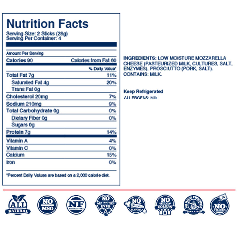 Dietz & Watson Panino Prosciutto Wrapped Mozzarella Cheese 3oz Quick
