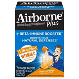Airborne Plus Beta-Immune Booster Powder Packet Zesty Orange 7ct