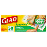Glad Sandwich Zipper Bags 50ct
