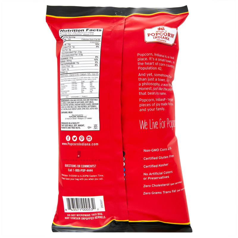 Popcorn Indiana Aged White Cheddar 3.5oz Snacks fast delivery by App