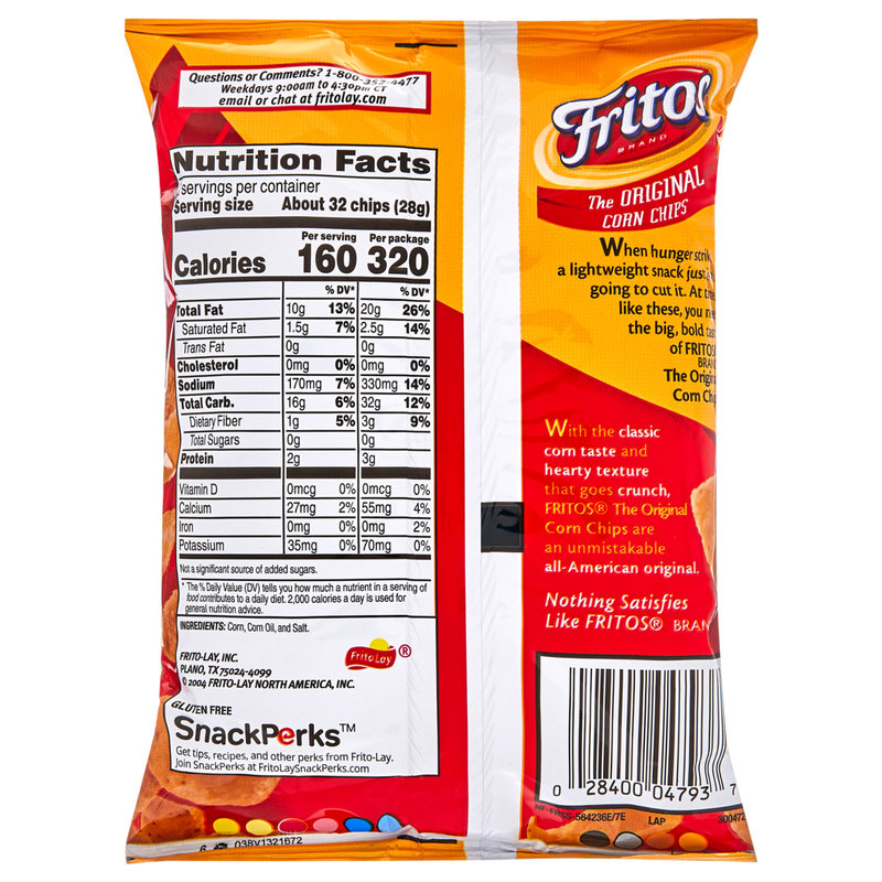 Fritos Original Corn Chips 2oz Snacks fast delivery by App or Online