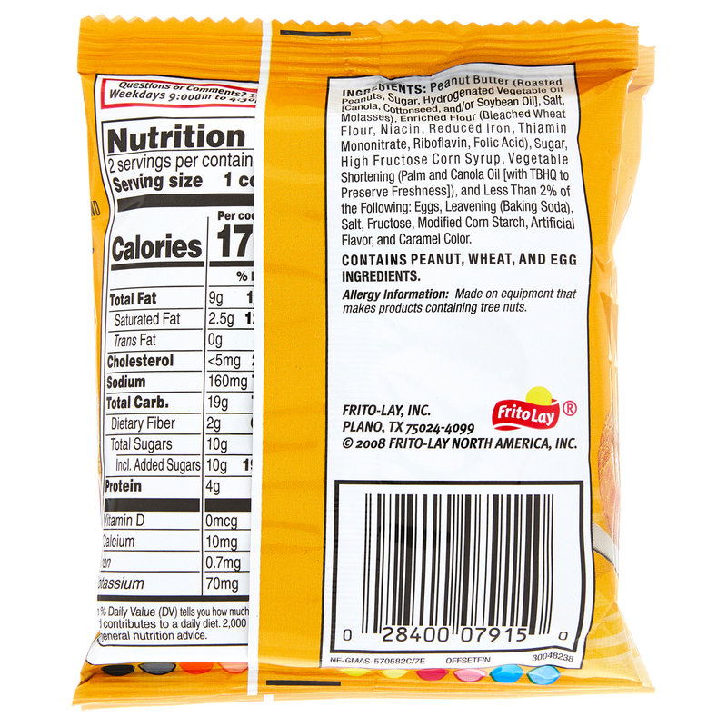 Grandma's Peanut Butter Cookies 2.5oz Snacks fast delivery by App or