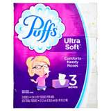 Puffs Plus Lotion Ultra-Soft Facial Tissue Box 3pk 124ct