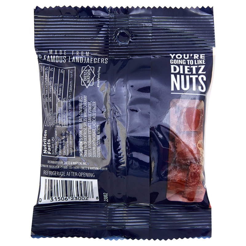 Dietz & Watson Dietz Nuts Original Smoked Sausage Bites 2oz Snacks fast delivery by App or Online