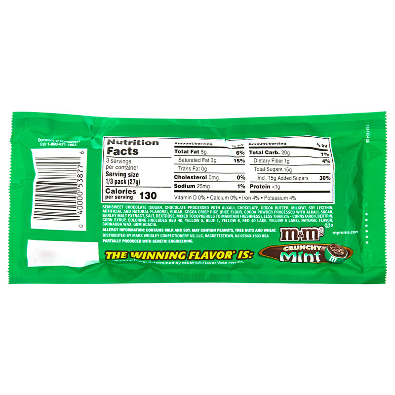M Amp M S Crunchy Mint Share Size 2 83oz Delivered In Minutes
