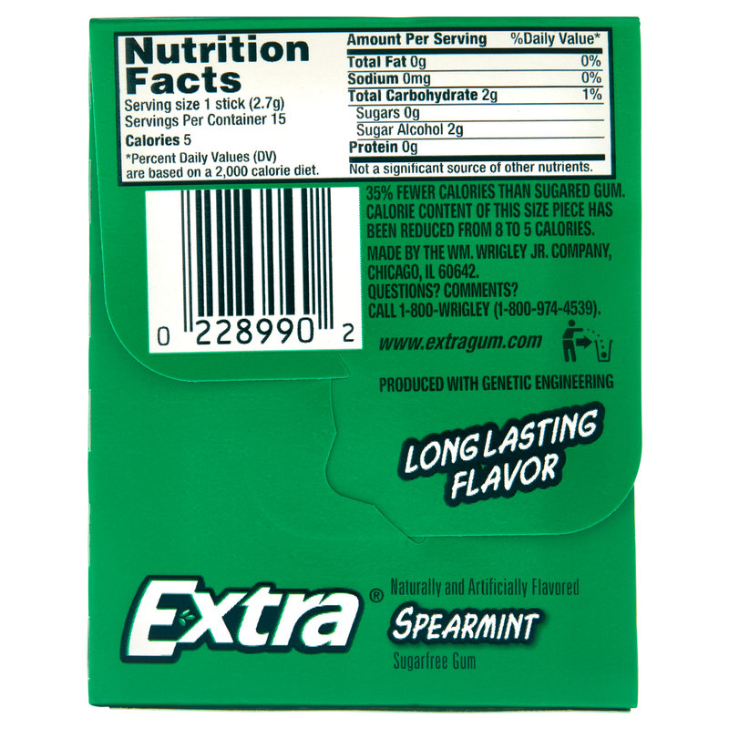 Extra Spearmint Gum 15ct Snacks fast delivery by App or Online