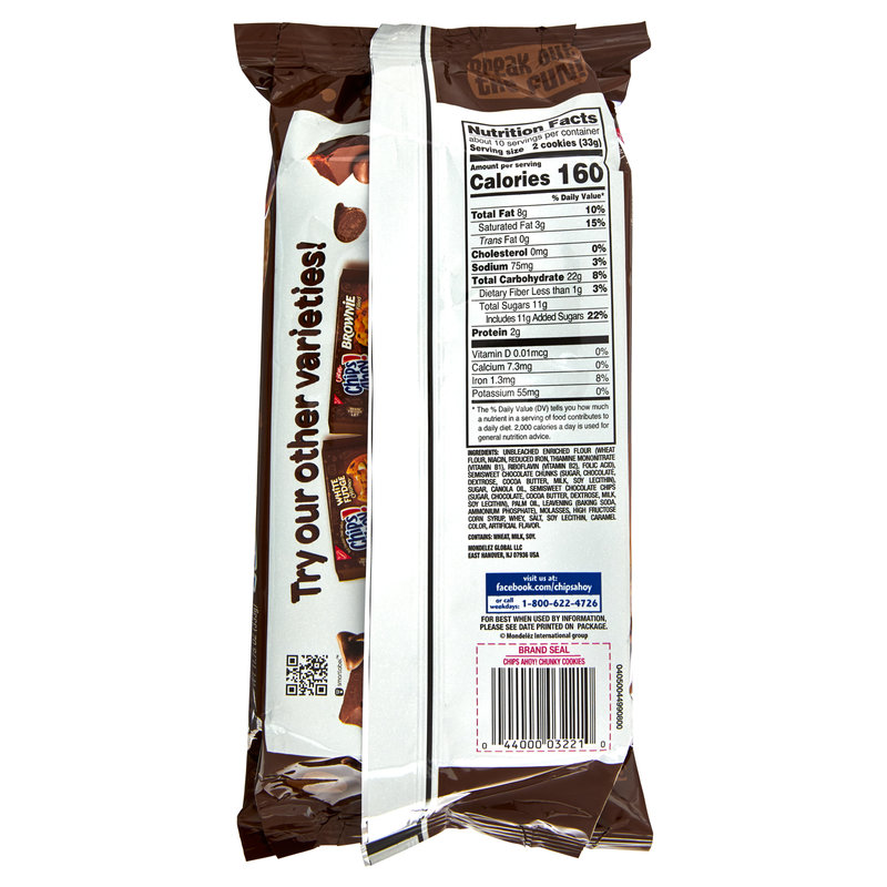 Chips Ahoy! Chunky Chocolate Chip Cookie 11.75 oz : Snacks ...