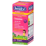 Benadryl Children's Allergy & Sinus Relief Grape Liquid 4oz