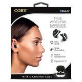 Coby Black & Silver Bluetooth Wireless Earbuds