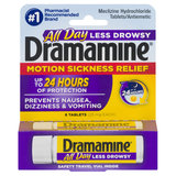 Dramamine All Day Motion Sickness Relief Less Drowsy 8ct