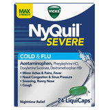 Vicks NyQuil Severe Cold & Flu Nighttime Relief LiquiCaps 24ct