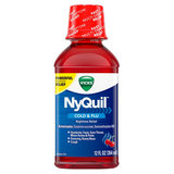 Vicks NyQuil Cold & Flu Nighttime Relief Cherry Liquid 12oz