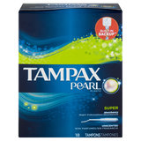 Tampax Pearl Plastic Tampons Super Unscented 18ct
