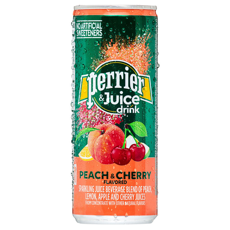 Perrier & Juice Peach & Cherry Drink 11.15oz -- delivered in minutes