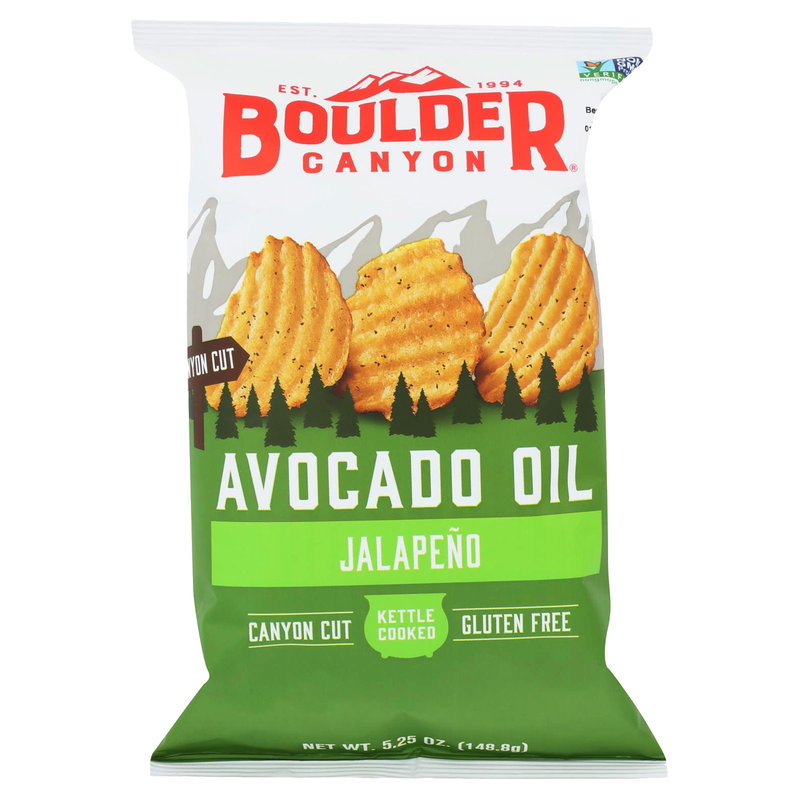 Boulder Canyon Jalapeno Avocado Oil Canyon Cut Potato Chips 5.2oz