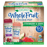 Whole Fruit Frozen Organic Strawberry & Grape Juice Pops 6ct 18oz