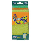 Sponge Daddy Dual-Sided Sponge & Scrubber 3ct