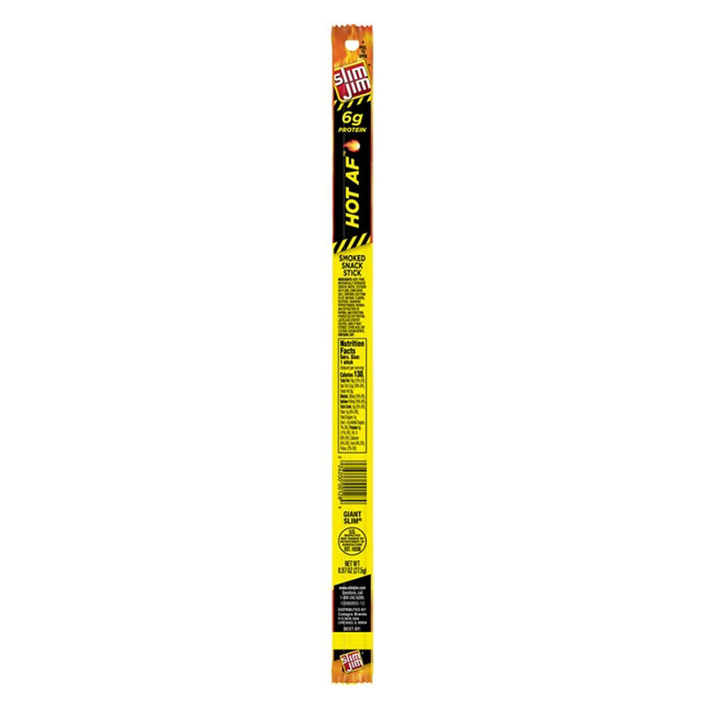 Slim Jim Hot AF Giant Smoked Snack Stick 0.97oz : Snacks fast ...