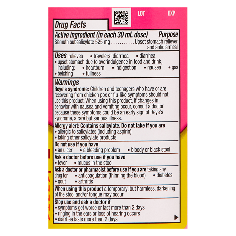 Pepto Bismol 5 Symptom Digestive Relief Original Liquid 8oz Health