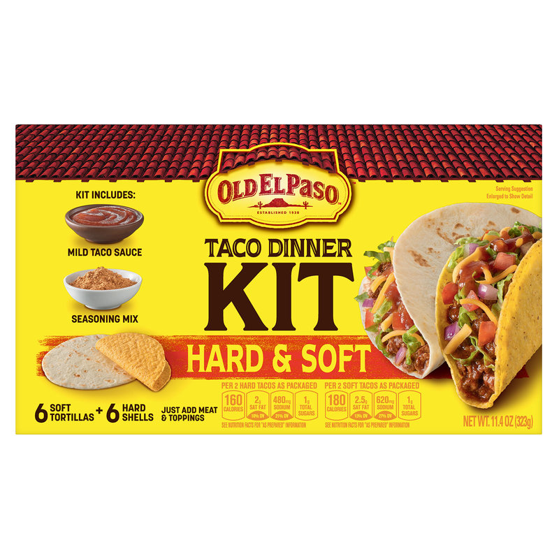 Old El Paso Hard & Soft Taco Dinner Kit 11.4oz delivered in minutes