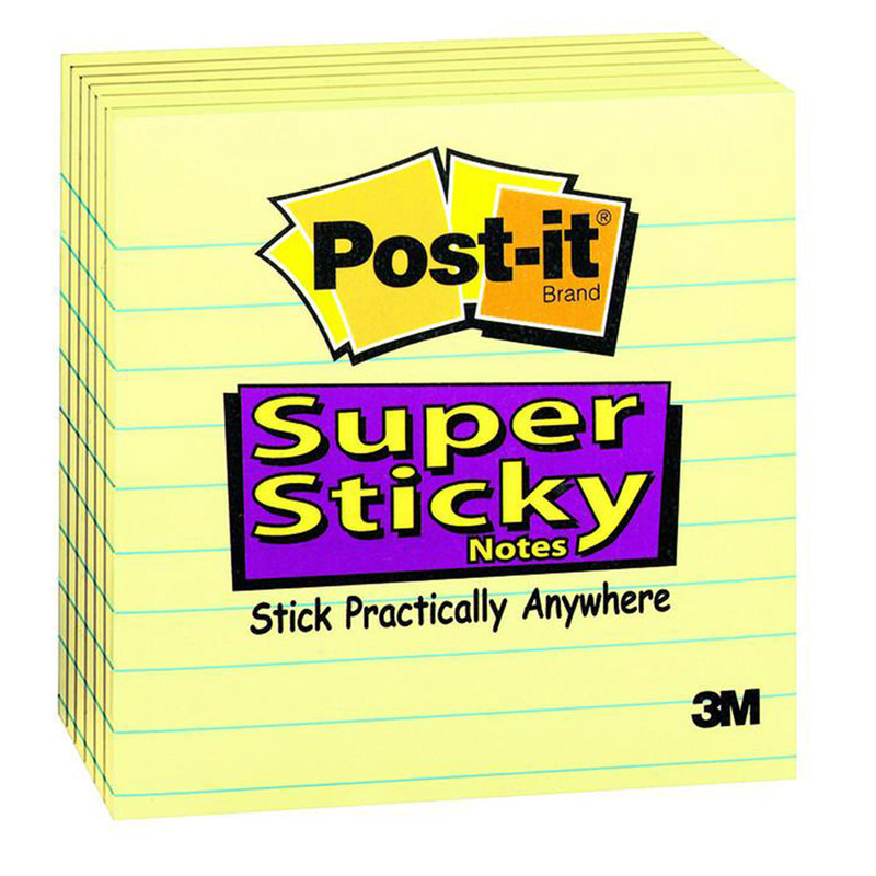 Post-It 4x4 Super Sticky Notes 3pk