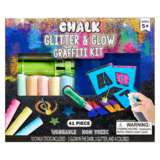Chalk Glitter & Glow Graffiti Stencil Kit