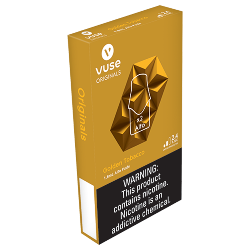 Vuse Alto Pod Golden Tobacco 2.4 Nicotine 2ct Smoke Shop fast