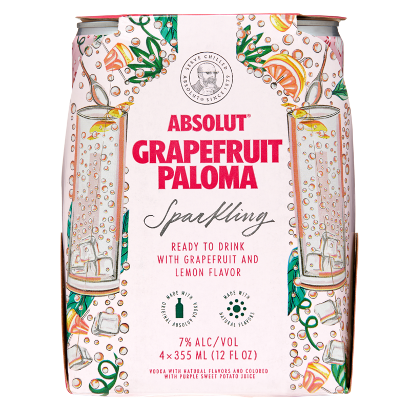 Absolut Grapefruit Paloma 4pk 12oz Cans 7.0 ABV Alcohol fast