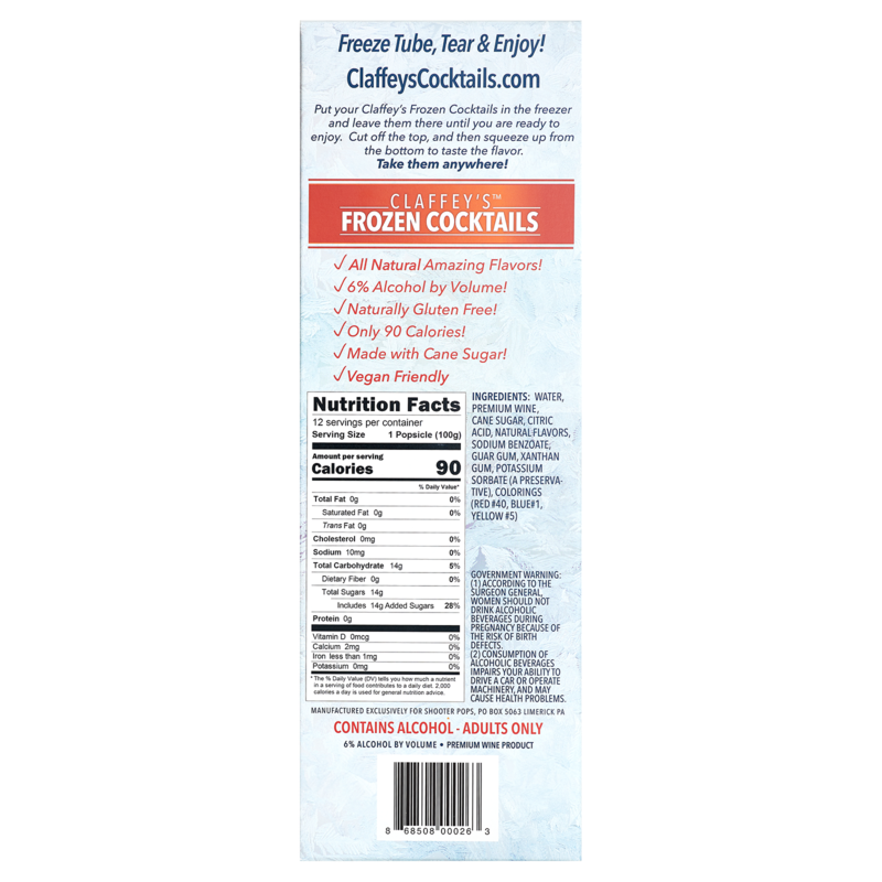 Claffeys Adult Frozen Cocktails 12ct 6.0% ABV : Alcohol fast ...