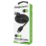 Chargeworx Micro USB Charging Cable 6ft Black