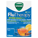 Vicks FluTherapy Day Honey Lemon Hot Drink 9ct