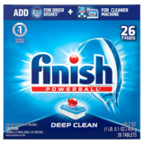 Finish Powerball Deep Clean Dishwasher Detergent Tablets 26ct