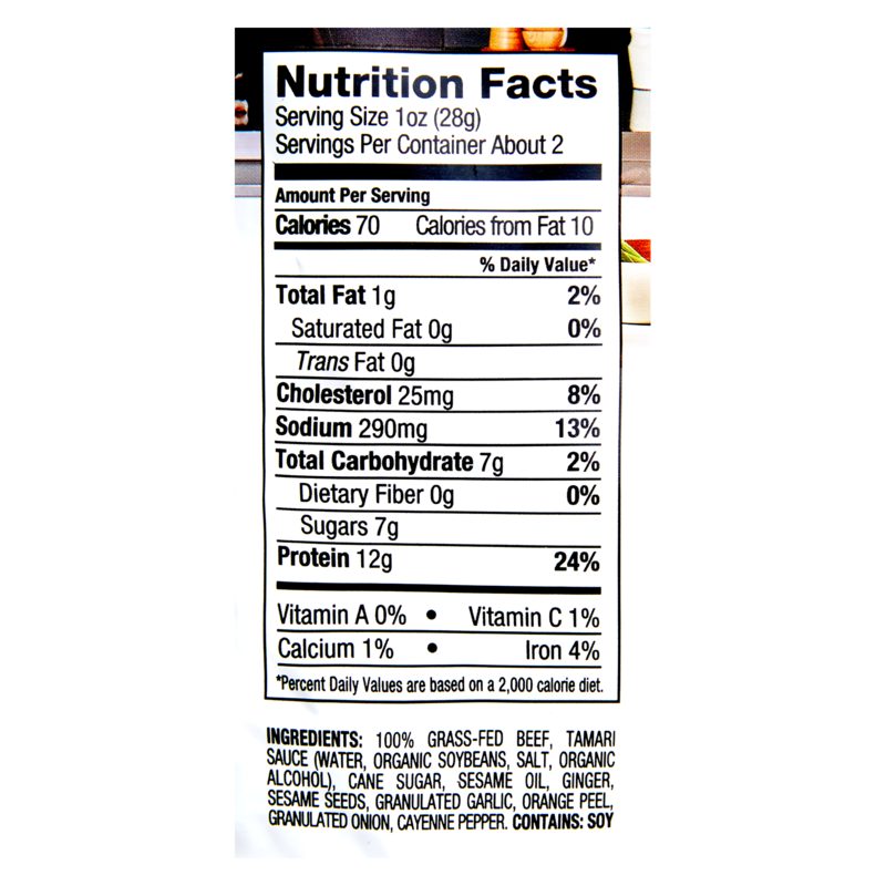 Think Jerky Sesame Teriyaki Grassfed Beef Jerky 2.2oz ...