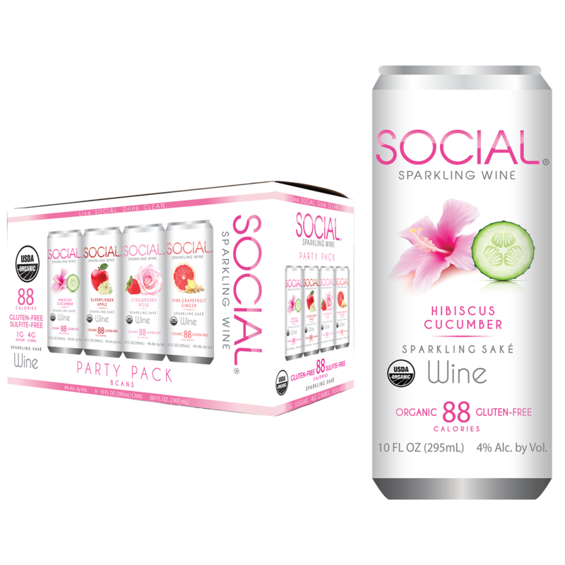 Social Sparkling Wine Variety Pack 8pk 10oz Can 4.0 ABV delivered in minutes