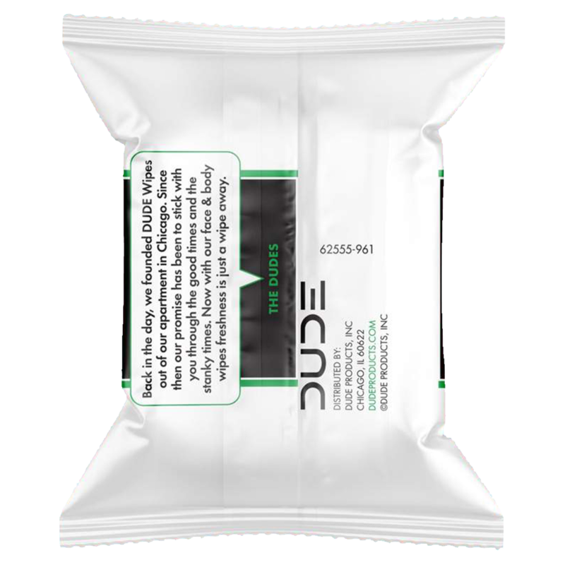 DUDE Face & Body Wipes Dispenser LightlyScented with Pro Vitamin B5