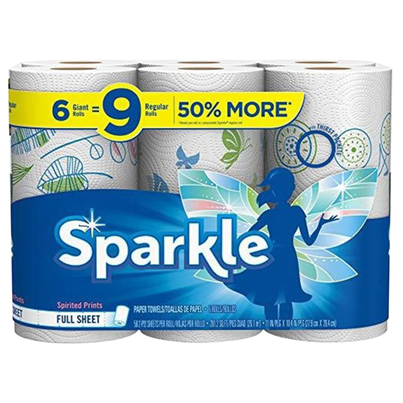 Sparkle Spirited Prints Giant Roll Paper Towel 6pk delivered in minutes