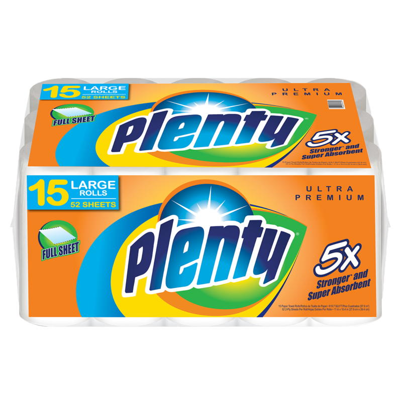Plenty Premium Paper Towels 15pk delivered in minutes