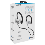 Coby White & Black Wireless Sport Earbuds