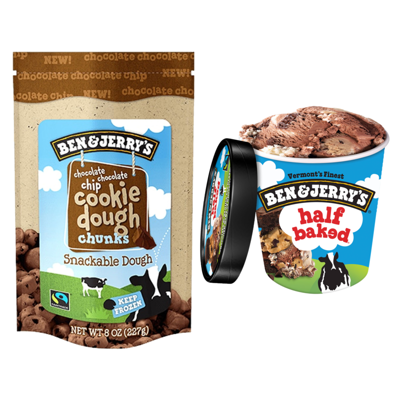 Ben & Jerry's Chocolate Chocolate Chip Cookie Dough Chunks 8oz & Half