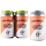 Noon Whistle Fuzzy Smack Peach Berliner Weisse Sour 4pk 12oz Can 4.6% ABV