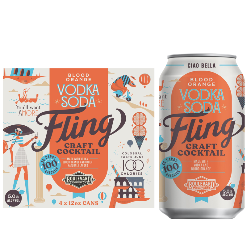 Boulevard Fling Blood Orange Vodka Soda 4pk 12oz Can 5% ABV ...