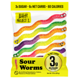 Project 7 Low Sugar Sour Worms 1.8oz Bag