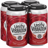Unity Vibration Tart Raspberry Kombucha Beer 4pk 12oz Can