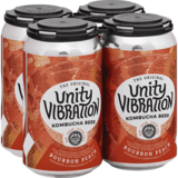 Unity Vibration Bourbon Peach Kombucha Beer 4pk 12oz Can